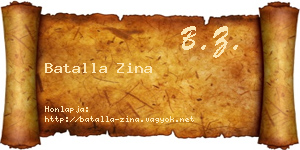 Batalla Zina névjegykártya